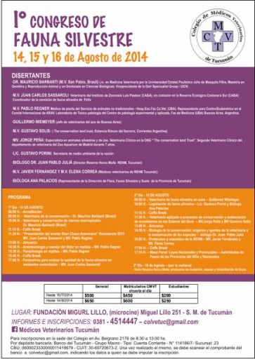 I° Congreso de Fauna Silvestre @ FEPUT