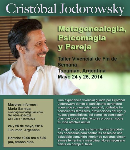 Cristóbal Jordowsky en Tucumán - Taller vivencial de metagenealogía, psicomagia y pareja @ Sociedad Sirio-Libanesa
