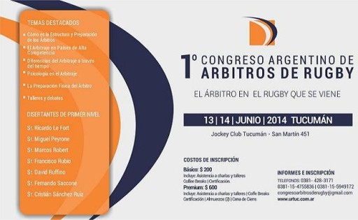 1° Congreso Argentino de Arbitros de Rugby @ Jockey Club Tucumán | Oncativo | Córdoba | Argentina