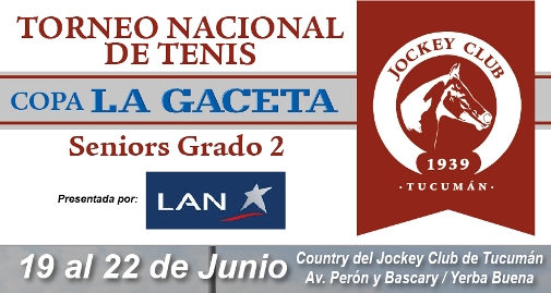 Torneo Nacional de Tenis Seniors @ Jockey Club Tucumán