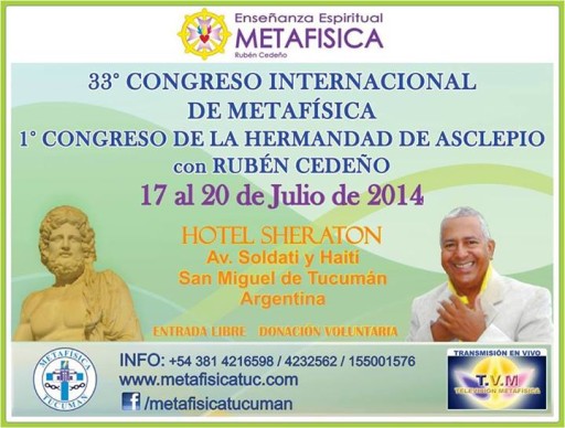 33º Congreso Internacional de Metafísica y 1º Congreso de la Hermandad de Asclepio @ Sheraton Tucumán